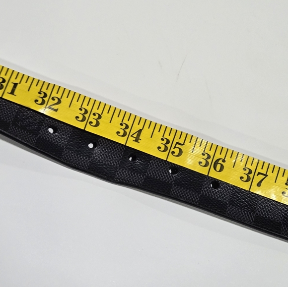LOUIS VUITTON Sz 36 Belt M/L Sanctuary Force Damier Graphite Black Mens 32"-36". - Picture 13 of 16